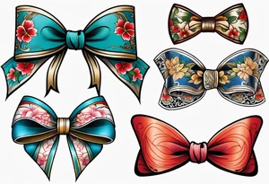 Sexy bows tattoo idea