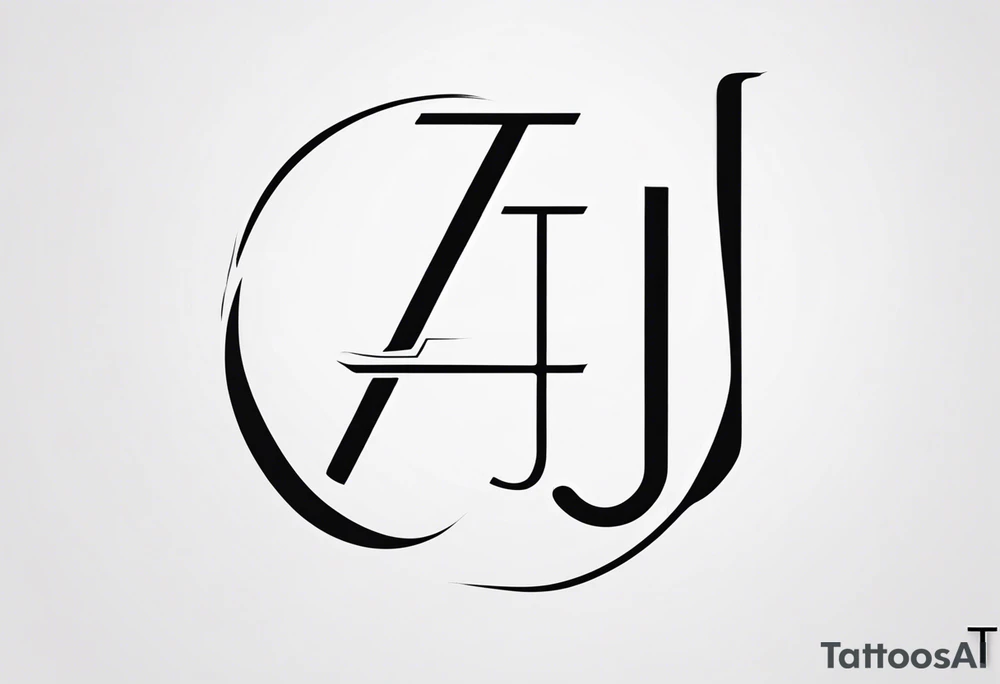 unique symbol with the letters T, A, J, W, D tattoo idea unique symbol with the letters T, A, J, W, D tattoo idea