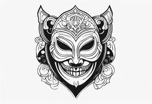 Vintage Halloween Mask tattoo idea