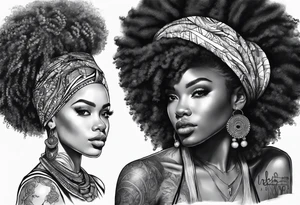 Afro art tattoo idea