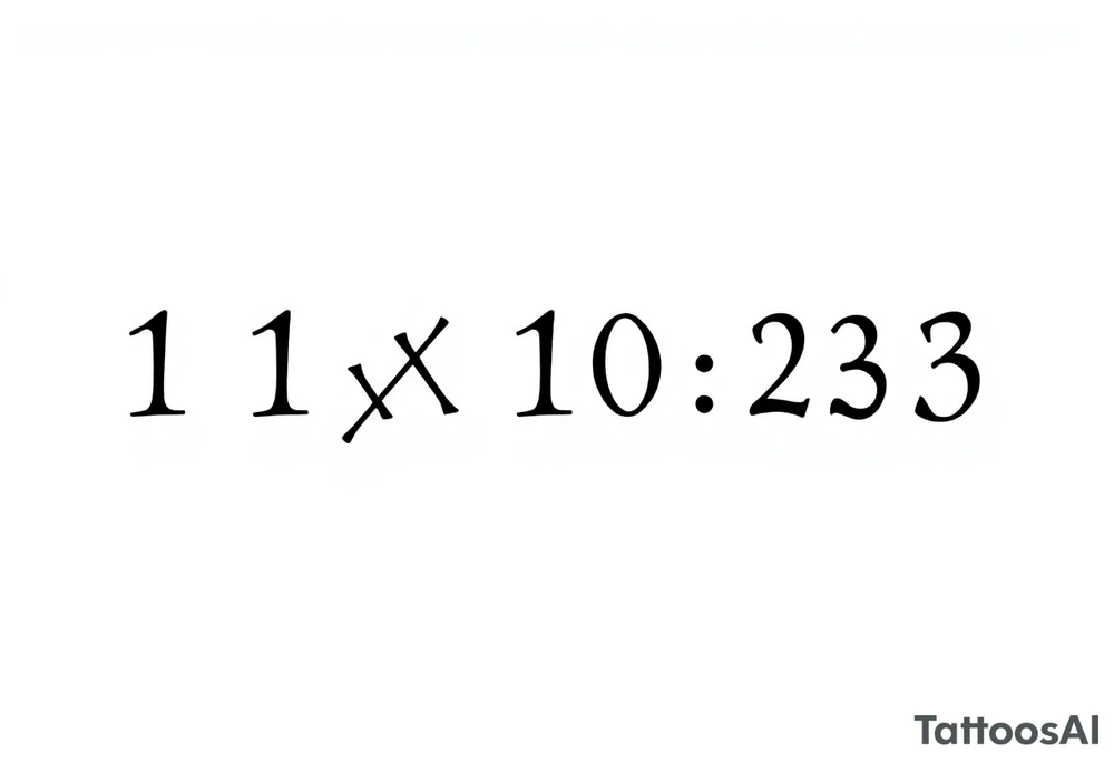 1x10^23 tattoo idea