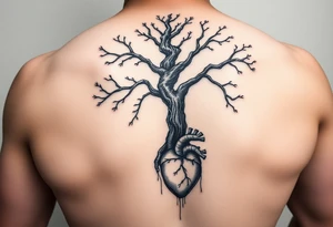 Thicker DNATREE trunk with roots for family tree
Add anatomical heart in bottom tattoo idea