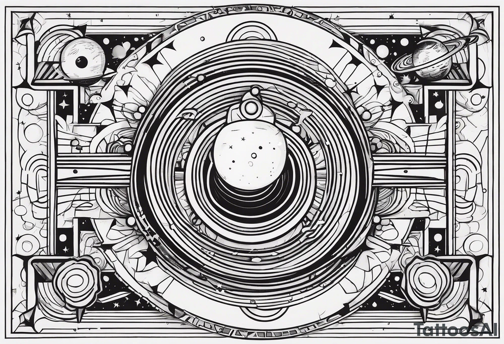 tecnologia e astronomia tattoo idea