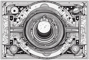 tecnologia e astronomia tattoo idea