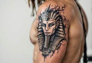 egyptian theme animals tattoo idea