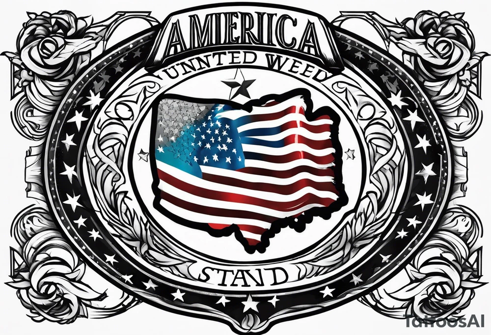 America 1776 united we stand tattoo idea