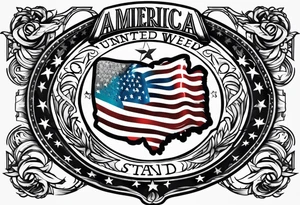 America 1776 united we stand tattoo idea