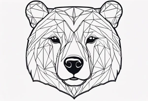 Bear face tattoo idea