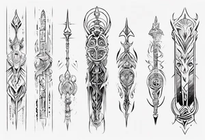 a neotribal spine tattoo that recreates the scene from the movie atlantis of kida floating tattoo idea