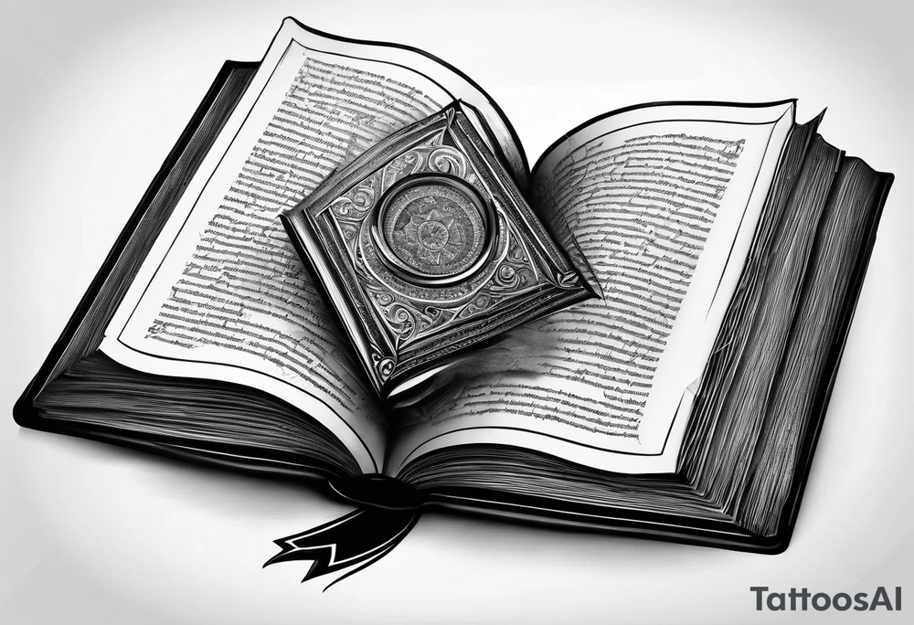 A open book with pages surrounding it tattoo idea A open book with pages surrounding it tattoo idea