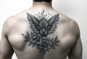 I want you to generate a tattoo to cover another one I had before this idea can be about animals or flowers. tattoo idea