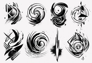 Time abstract Brush stroke tattoo idea