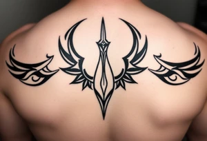 erect penis line drawing tattoo idea