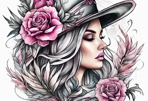 Sagebrush breast cancer ribbon tattoo idea