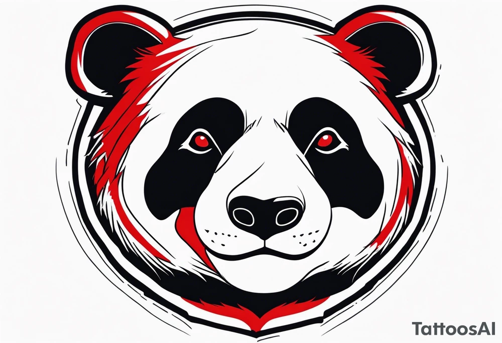 red y2k panda tattoo idea