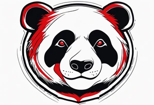 red y2k panda tattoo idea