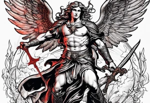Michael the Archangel killing Satan tattoo idea