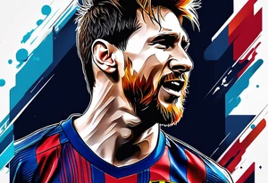 Barcelona leo messi futbol tattoo idea