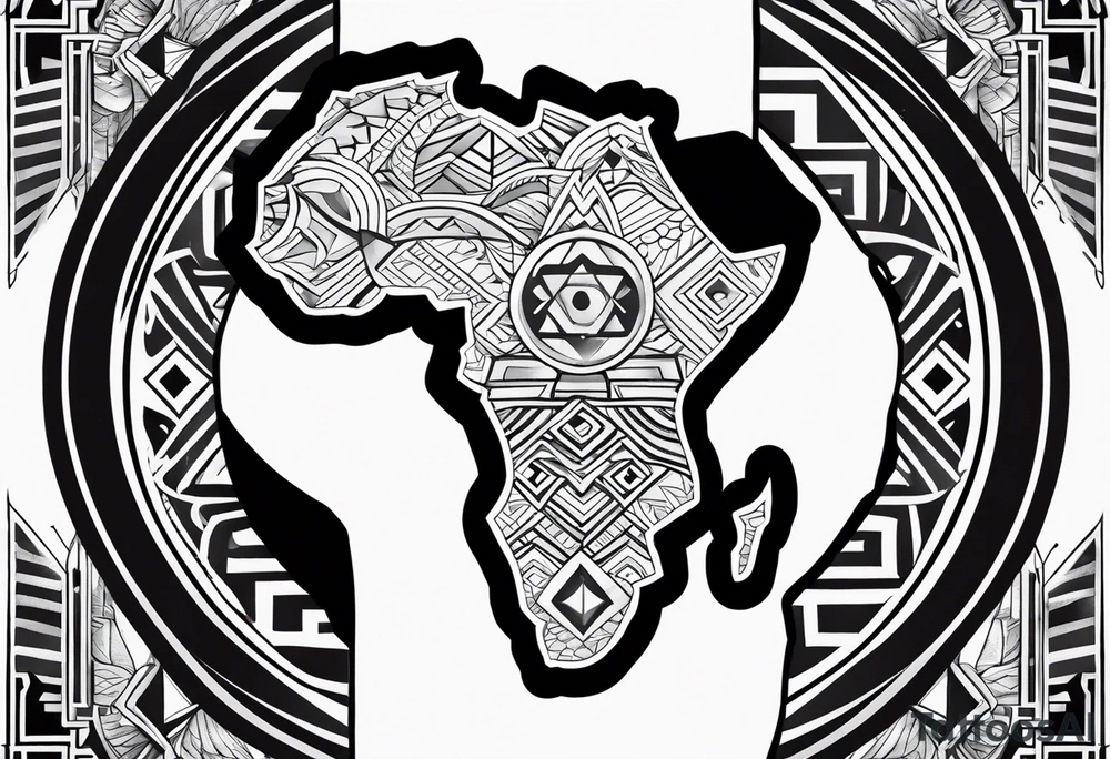 african continent symbol tattoo idea