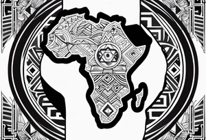 african continent symbol tattoo idea