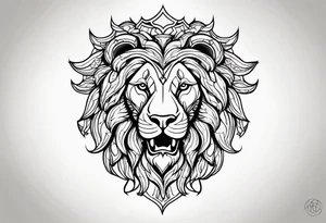 heraldic lion tattoo idea