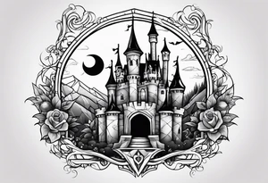 jack skellington and his castle tattoo idea