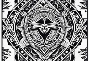 arm sleeve Polynesian tattoo idea