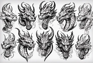 Dragón smoking tattoo idea