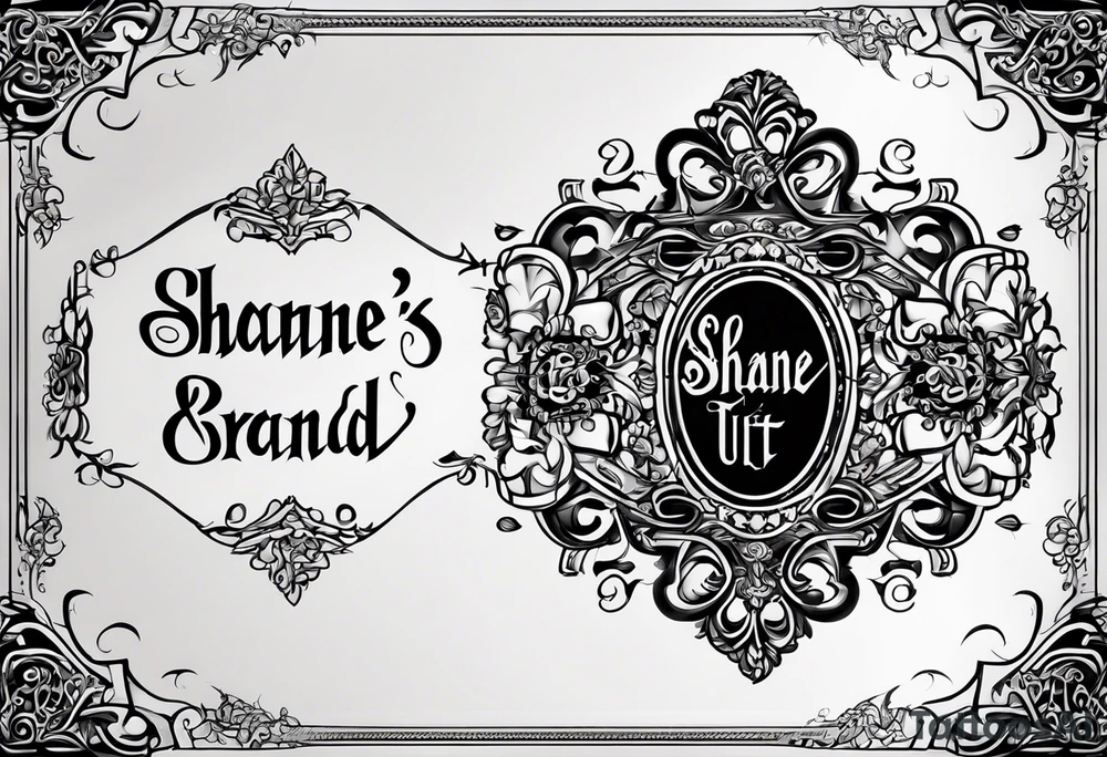 Ambigram that says Shane’s and Brandy tattoo idea