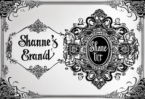 Ambigram that says Shane’s and Brandy tattoo idea