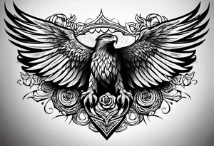 forearm tattoo
tribal eagle wing including a rose tattoo idea