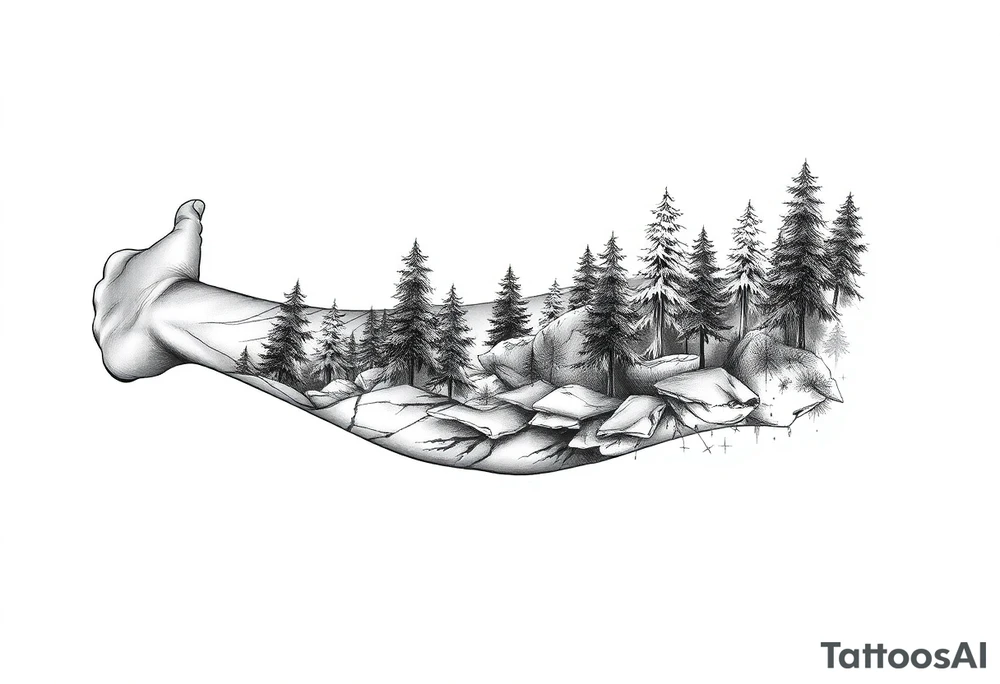 Forest tattoo idea