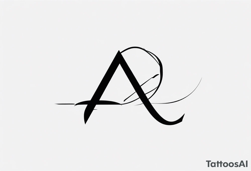 Generate small and minimalistic tattoo that includes the letters: A, K, E, O tattoo idea