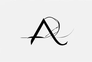 Generate small and minimalistic tattoo that includes the letters: A, K, E, O tattoo idea