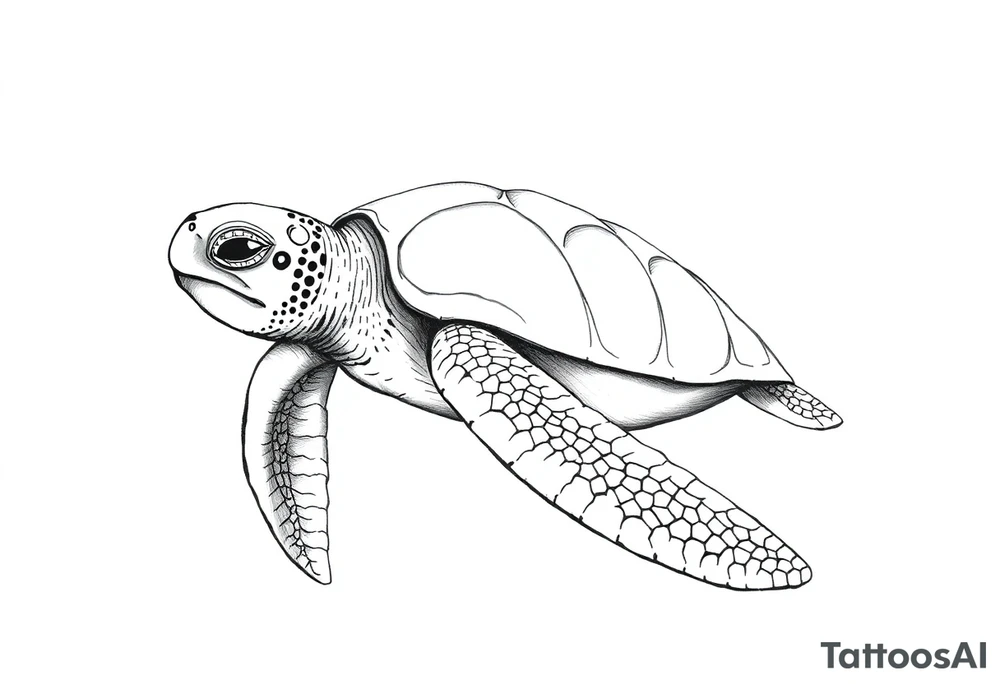 Sea turtle tattoo idea