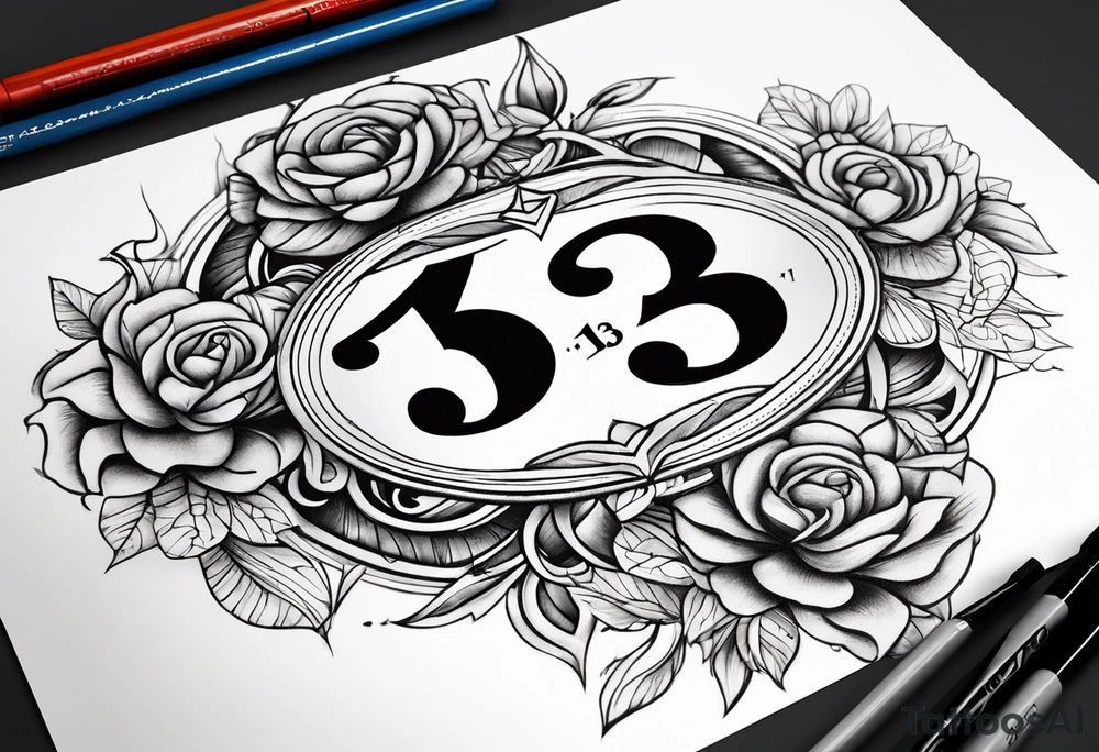 number "13" tattoo idea