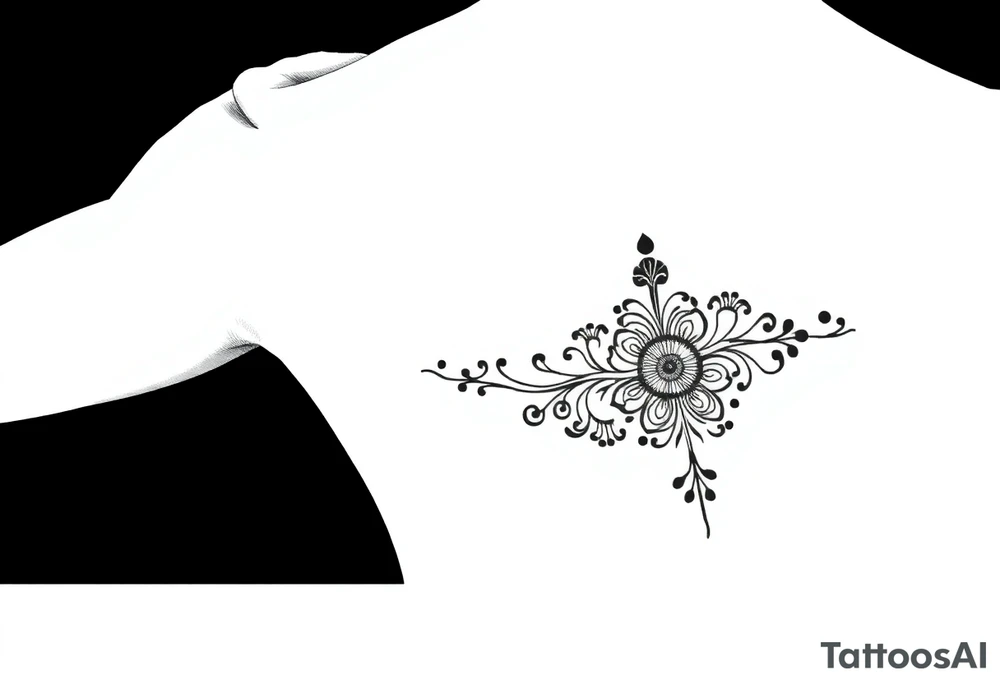 Henna tattoo on wrist in black background tattoo idea