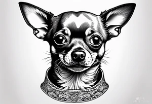 Lab head 
Pit head
Chihuahua head tattoo idea