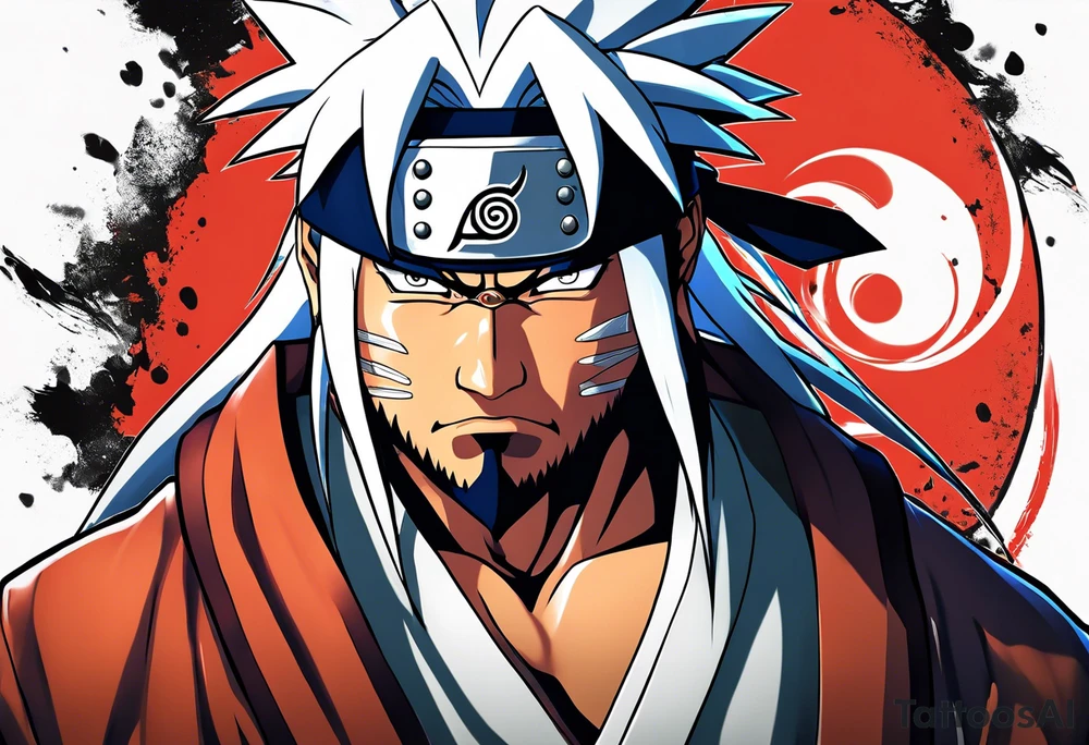 Jiraiya in Sage mode from the anime naruto tattoo idea