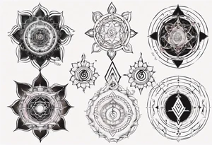 Energy chakra in alignment with self tattoo idea