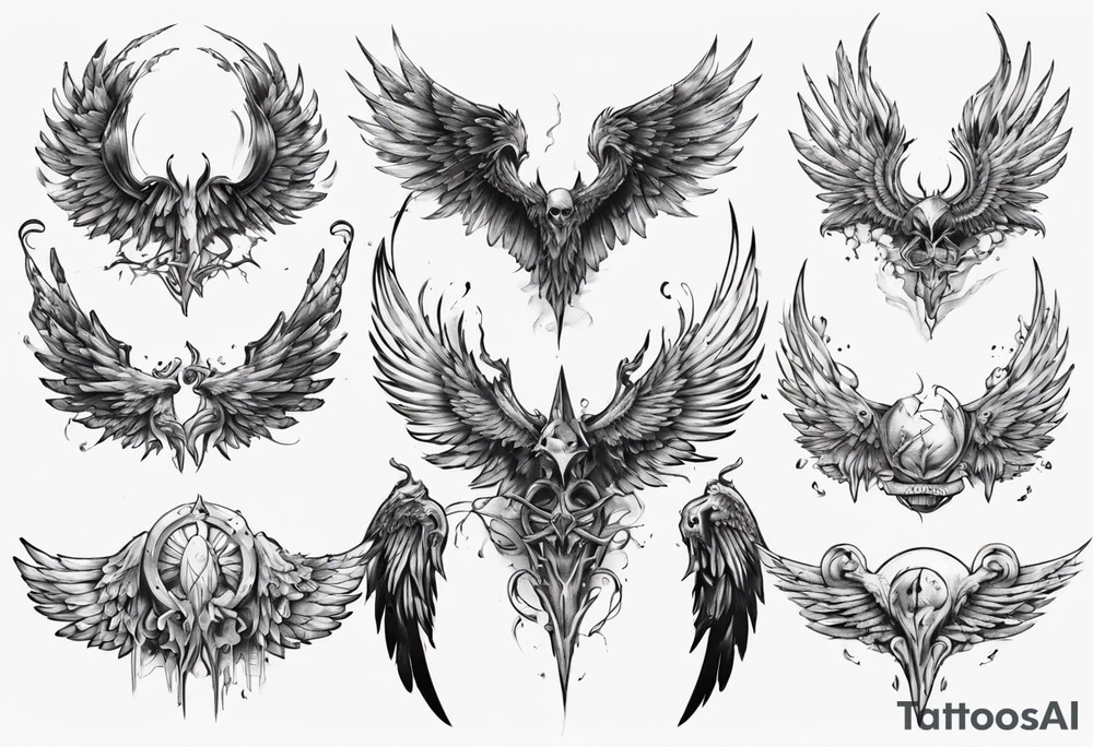 The fallen wings tattoo idea