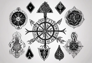 Vegvisir, Lord of the Rings, Playing Card, tattoo idea