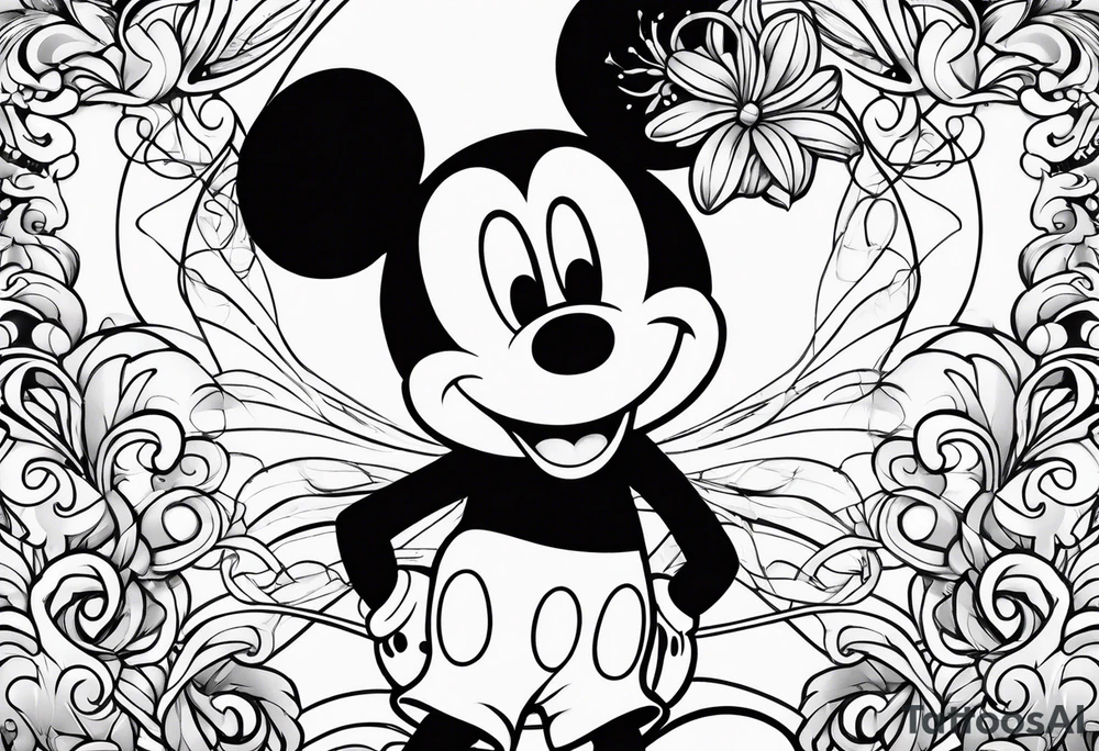 mickey mouse tattoo idea