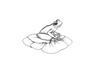 Frog on a lilly pad tattoo idea