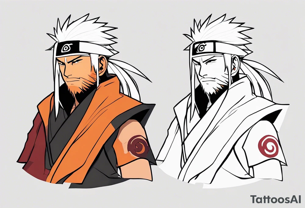 Jiraiya in Sage mode from the anime naruto tattoo idea