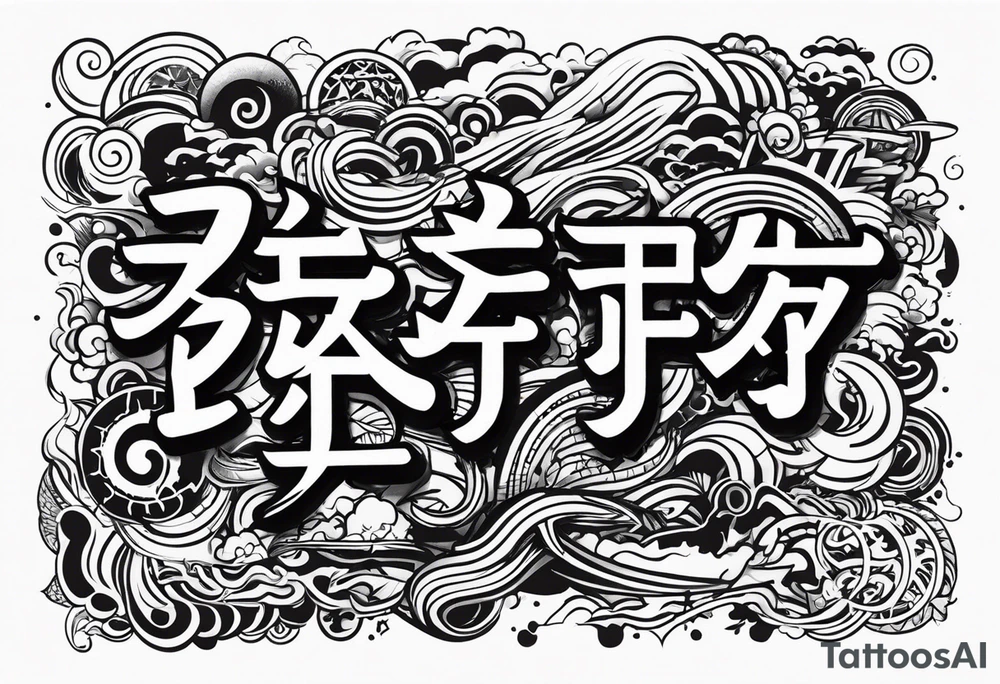 the word ganbatte from japan tattoo idea