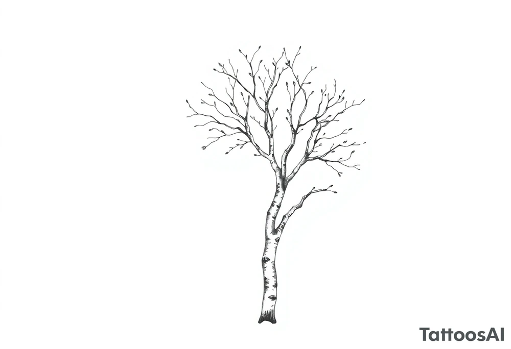 birch tree tattoo idea