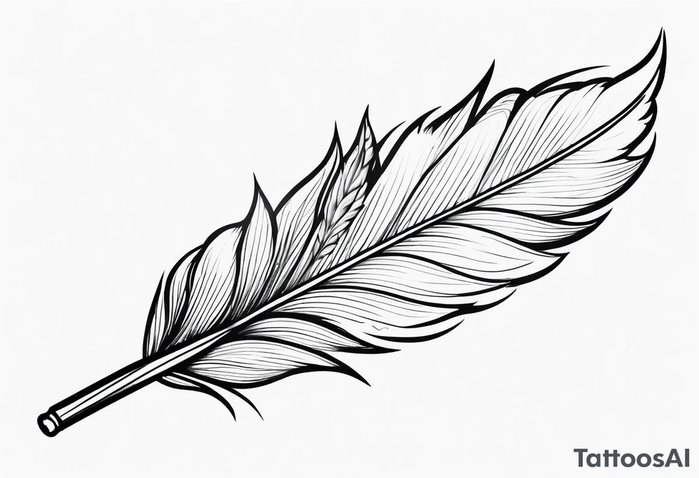 Detailed Quill Pen tattoo idea