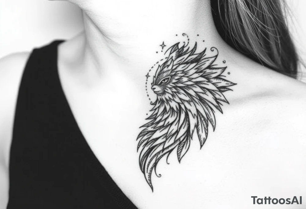 A sheep as wolf  mystical creature tattoo idea