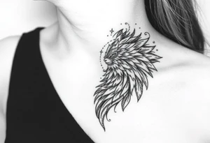 A sheep as wolf  mystical creature tattoo idea